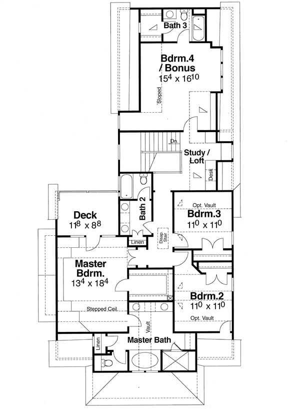 Second Floor image of Chadwick House Plan